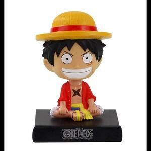 Super Hero Monkey D Luffy Bobblehead w/Mobile Holder for Car Dashboard Or Desk